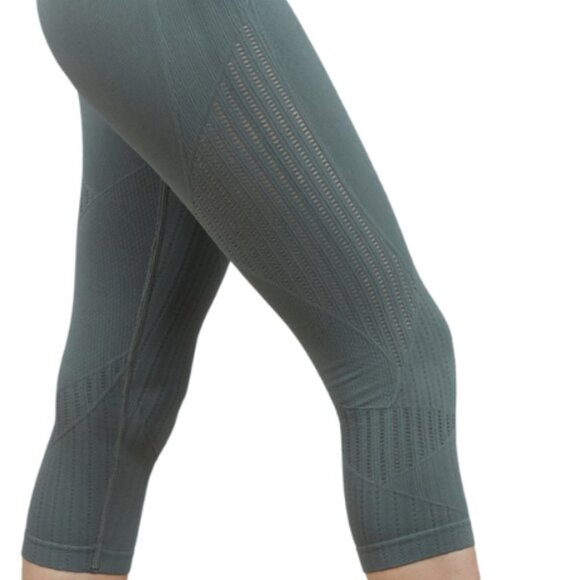 SAVVI Ananda Crop Capri Leggings Olive Green M/L NWT - Picture 4 of 11